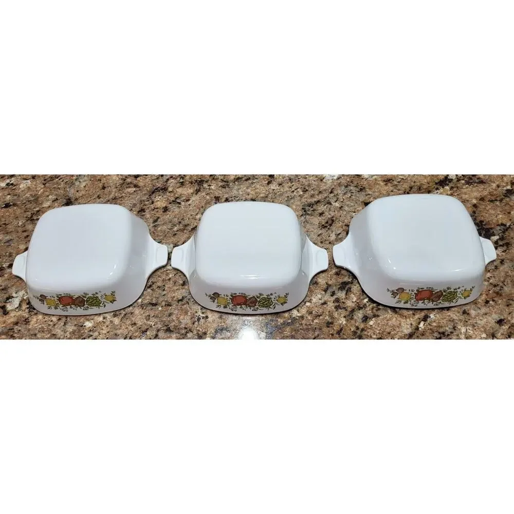 Corning Ware Spice Of Life Petite Pans P-41-B 1 3/4 Cup (Set Of 3) Vintage